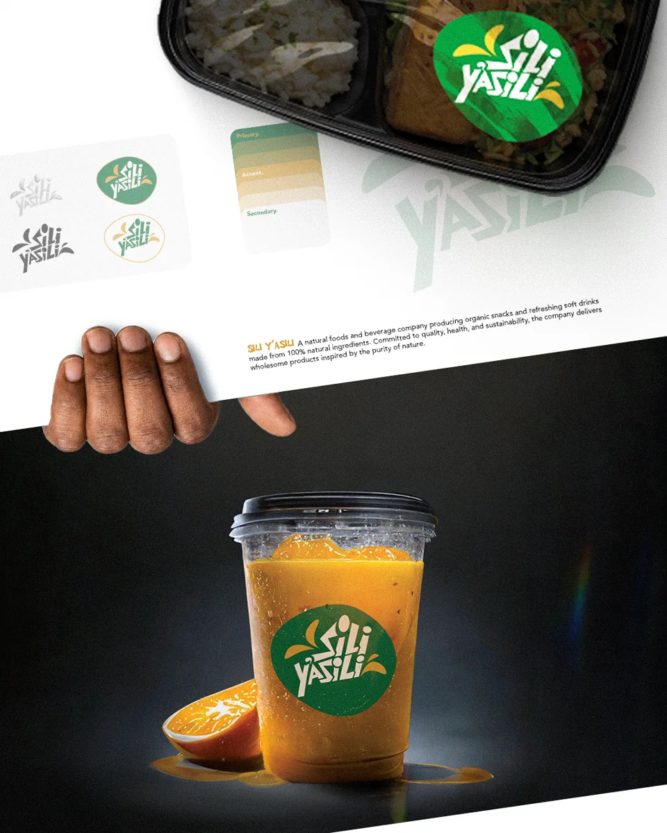 Brand identity and logo presentation mockup